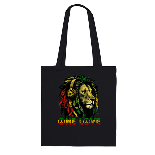 Reggae Lion Love Tote Bag