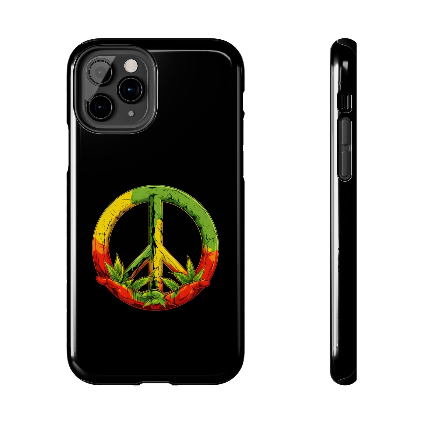 Reggae Peace Sign Tough iPhone Case