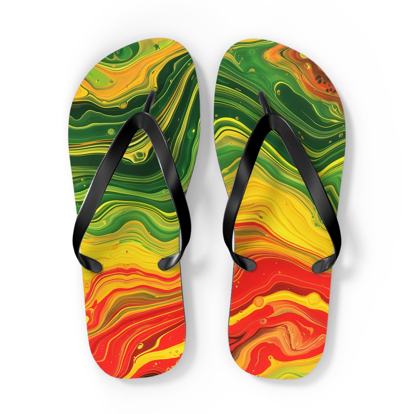 Reggae Wave Flip Flops