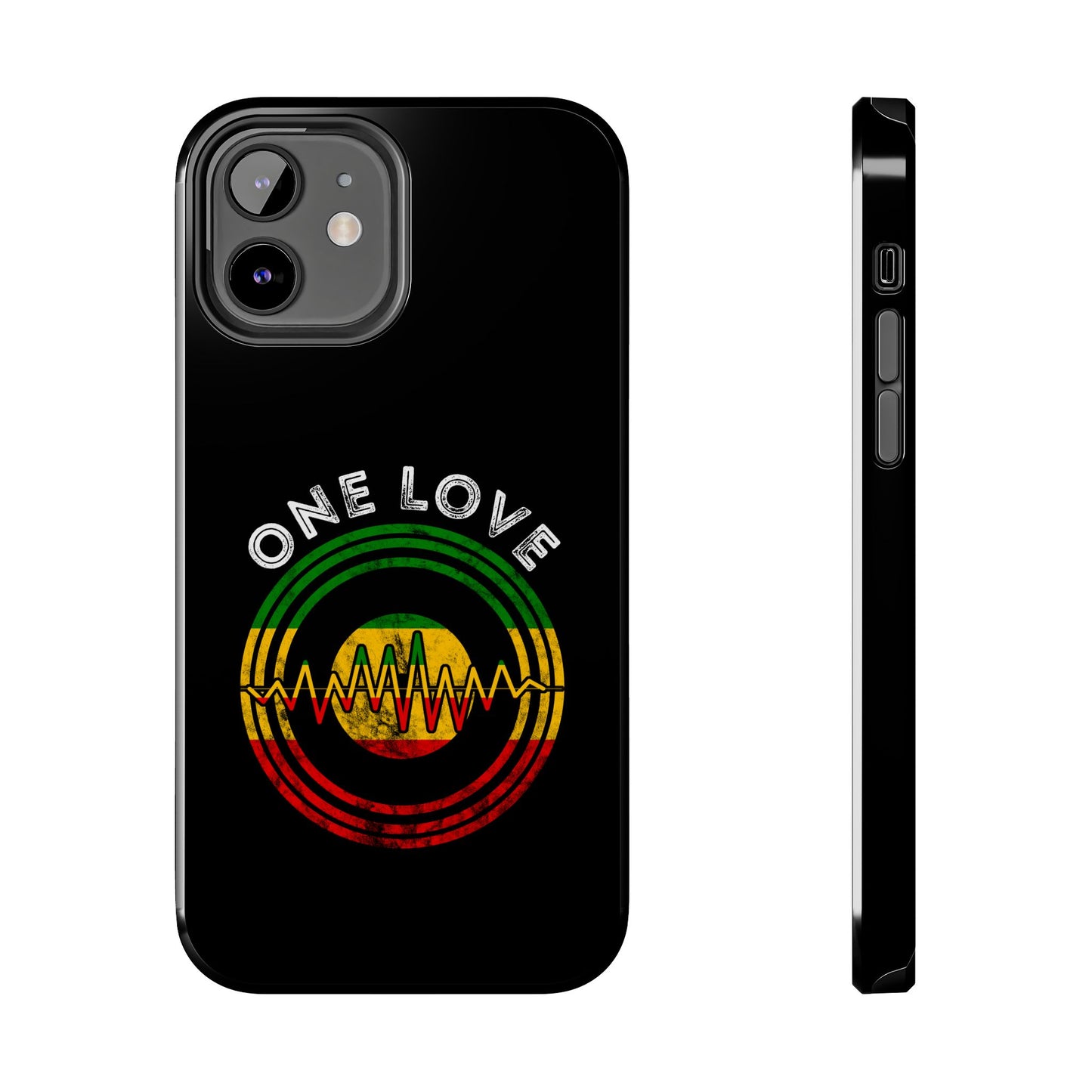 Reggae Music Vinyl Heartbeat Tough iPhone Case