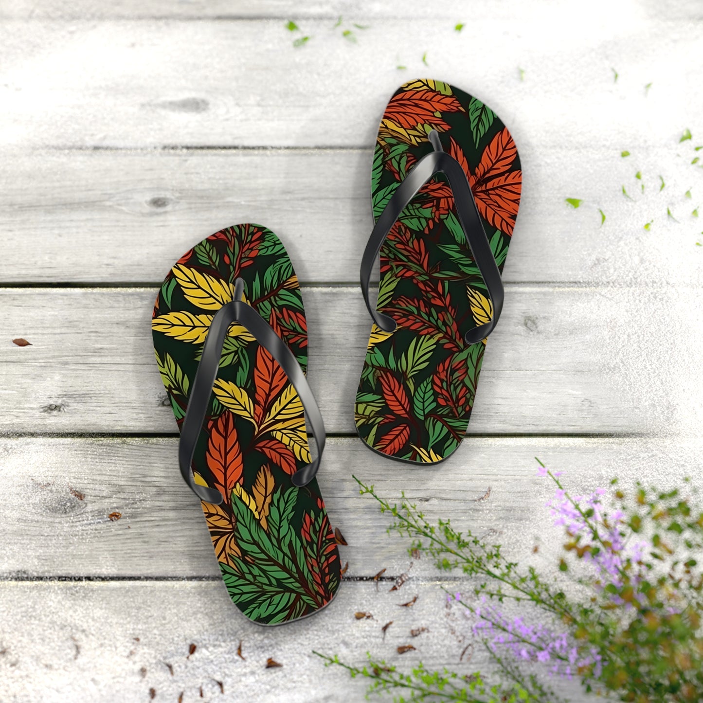 Reggae Plants Flip Flops