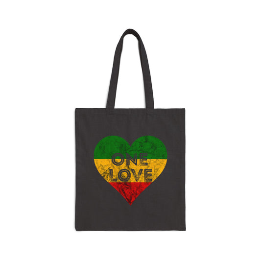 Reggae Heart One Love Tote Bag