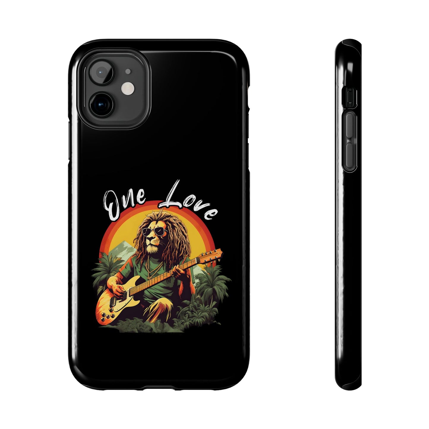 Reggae Music Lion Guitarist Tough iPhone Case