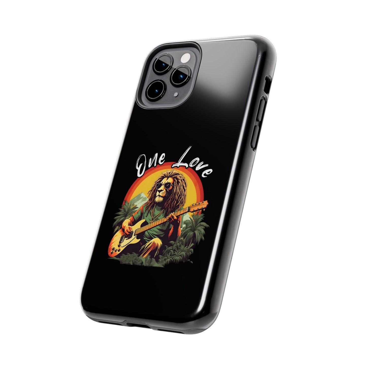 Reggae Music Lion Guitarist Tough iPhone Case