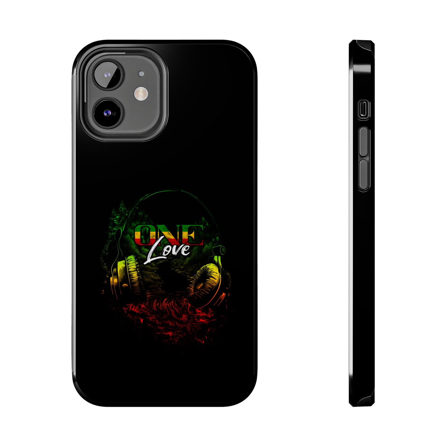 Reggae Music Headphones One Love Tough iPhone Case