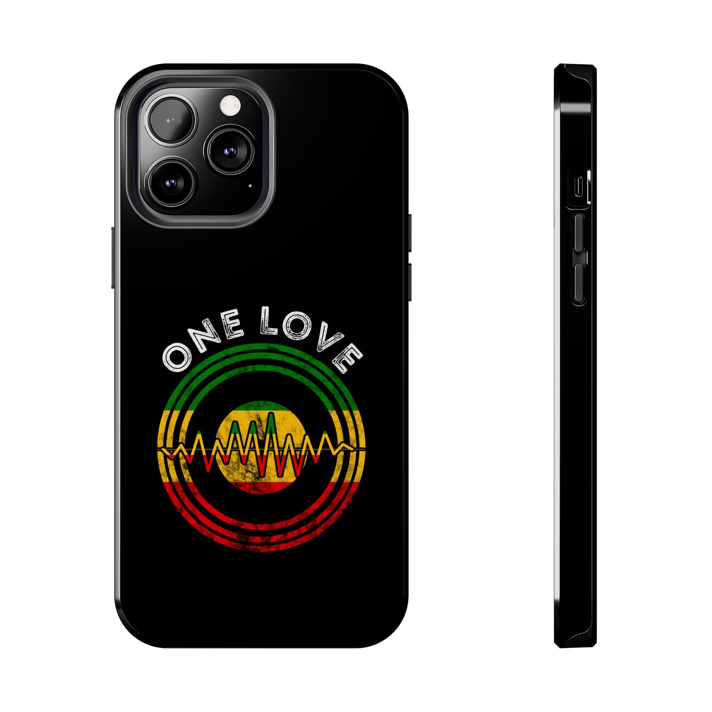 Reggae Music Vinyl Heartbeat Tough iPhone Case