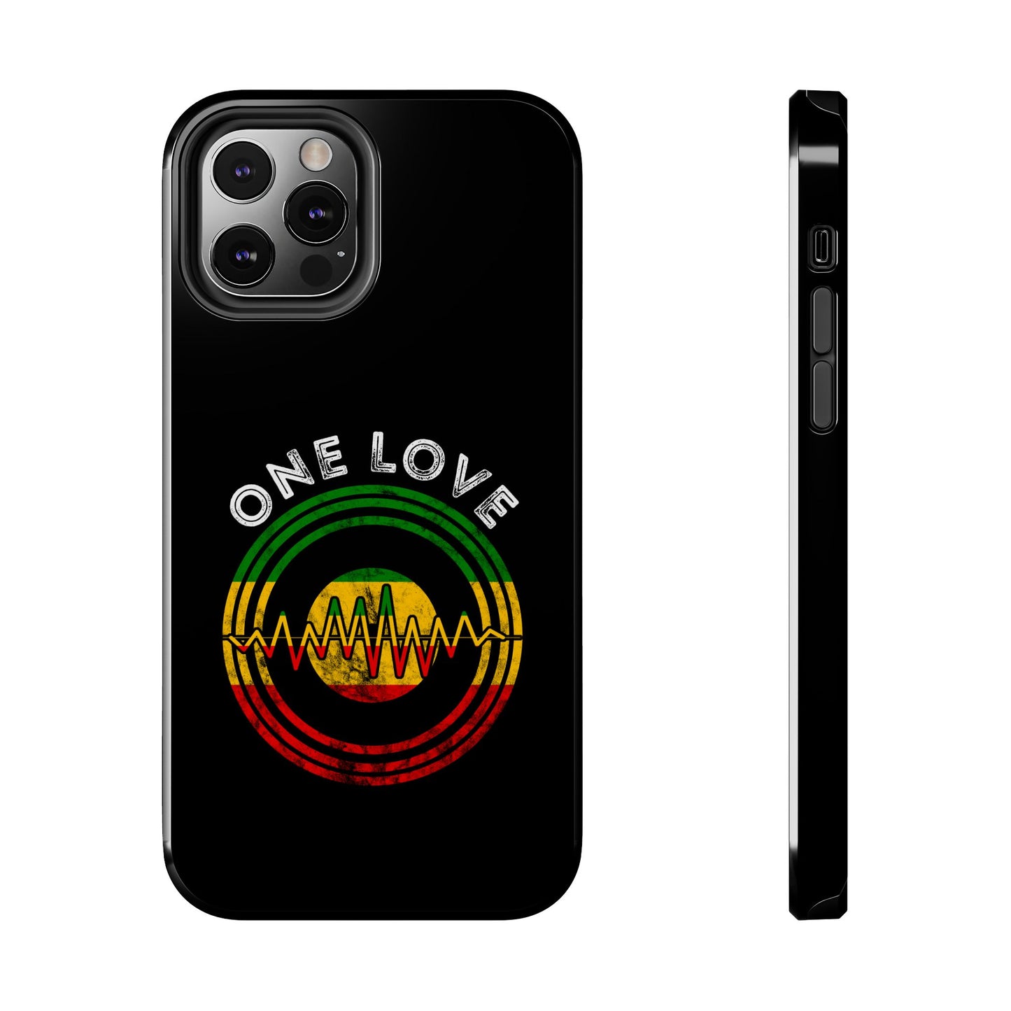 Reggae Music Vinyl Heartbeat Tough iPhone Case