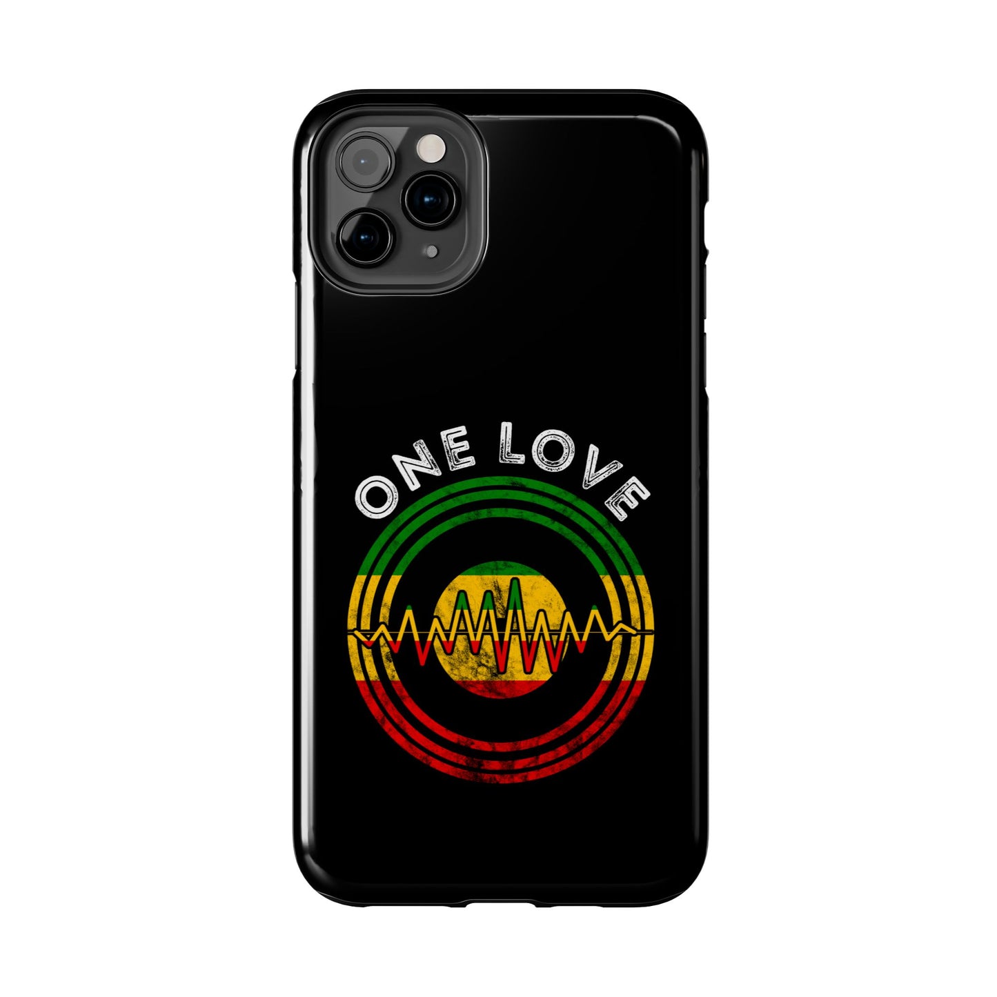 Reggae Music Vinyl Heartbeat Tough iPhone Case