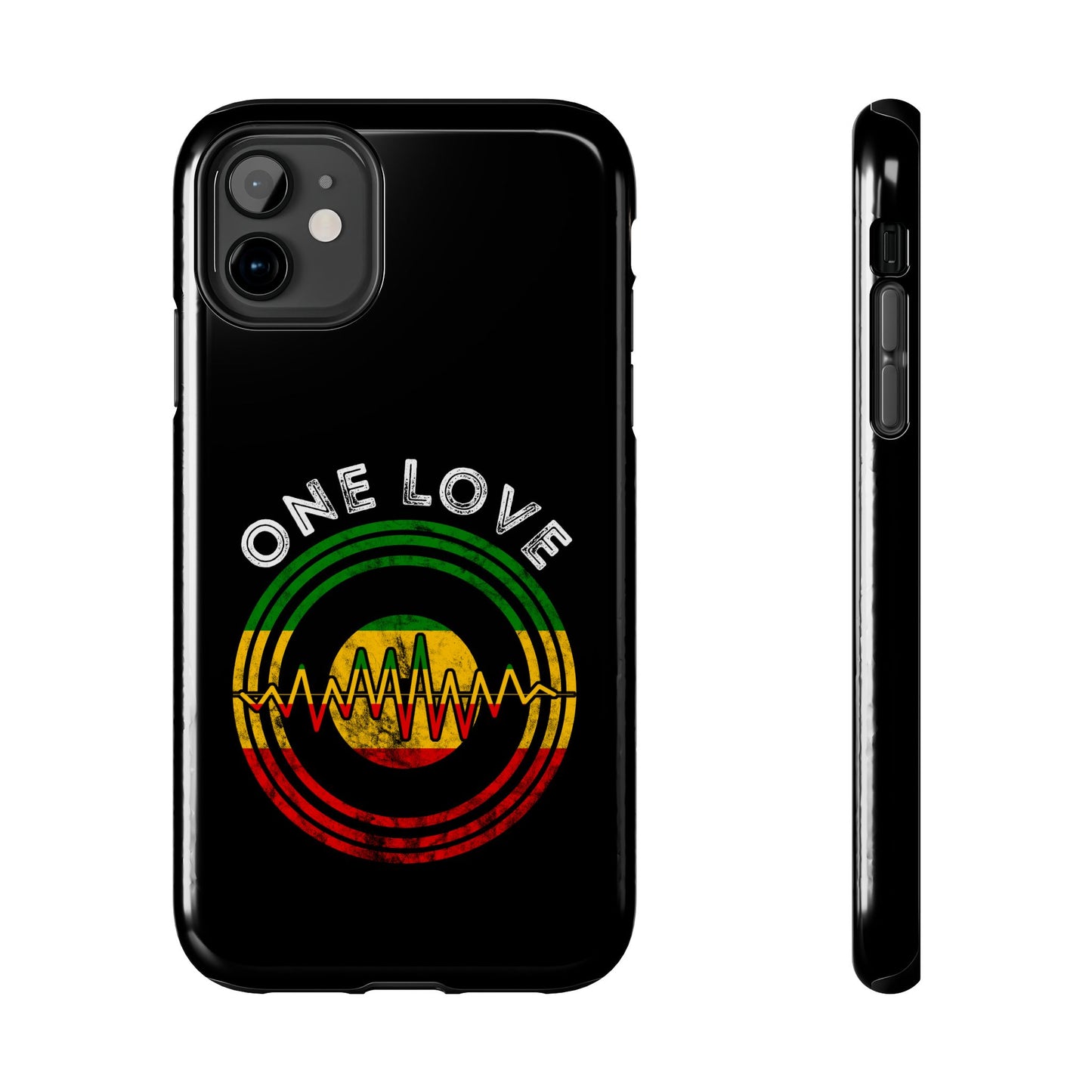 Reggae Music Vinyl Heartbeat Tough iPhone Case