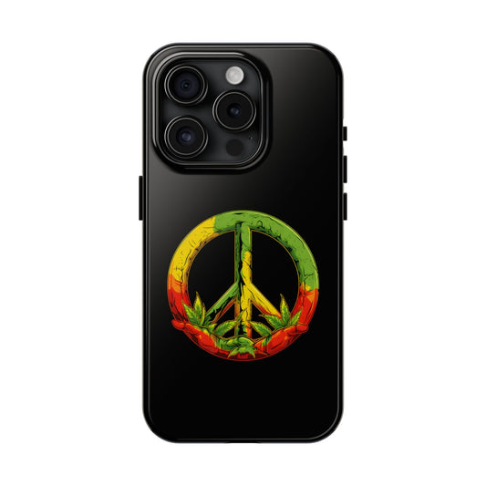Reggae Peace Sign Tough iPhone Case