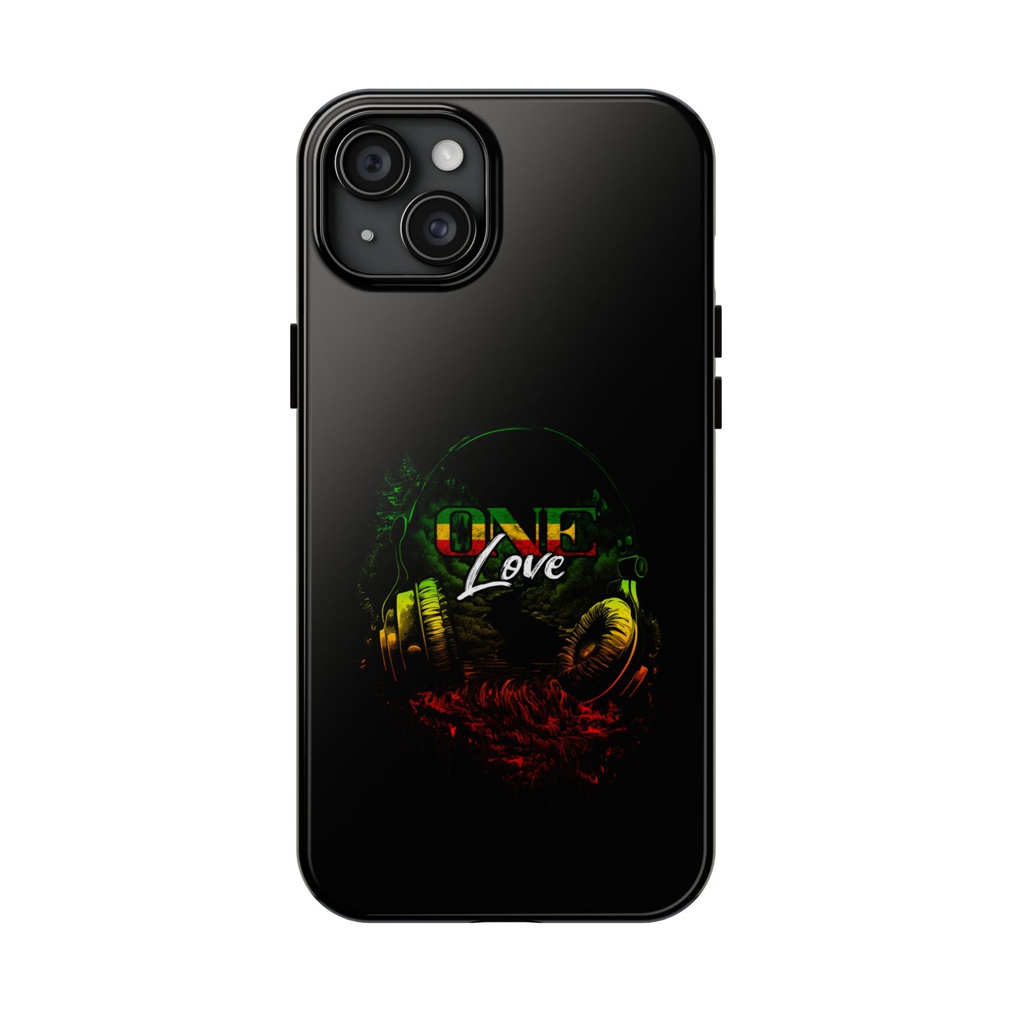 Reggae Music Headphones One Love Tough iPhone Case