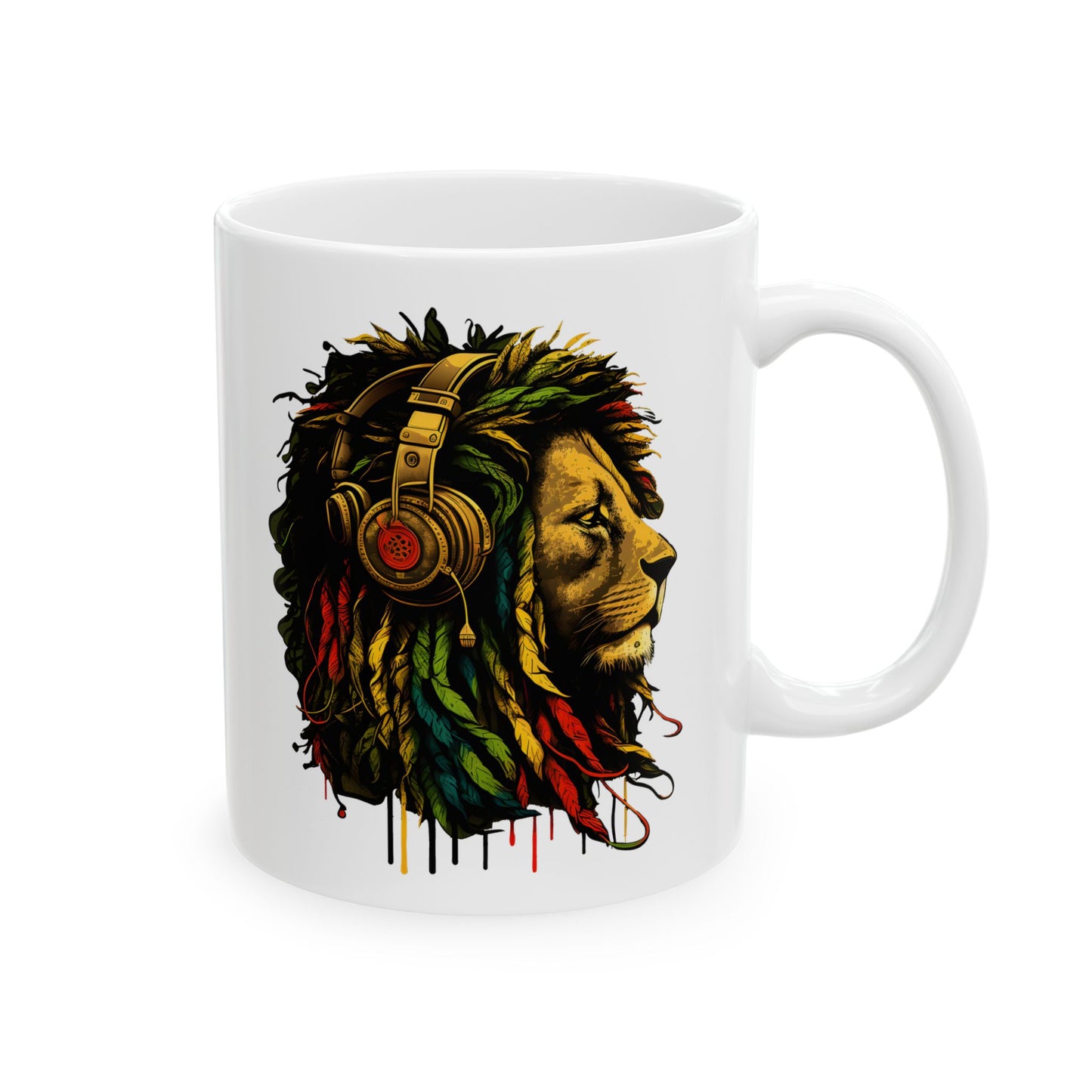 Rasta Reggae Lion White Mug