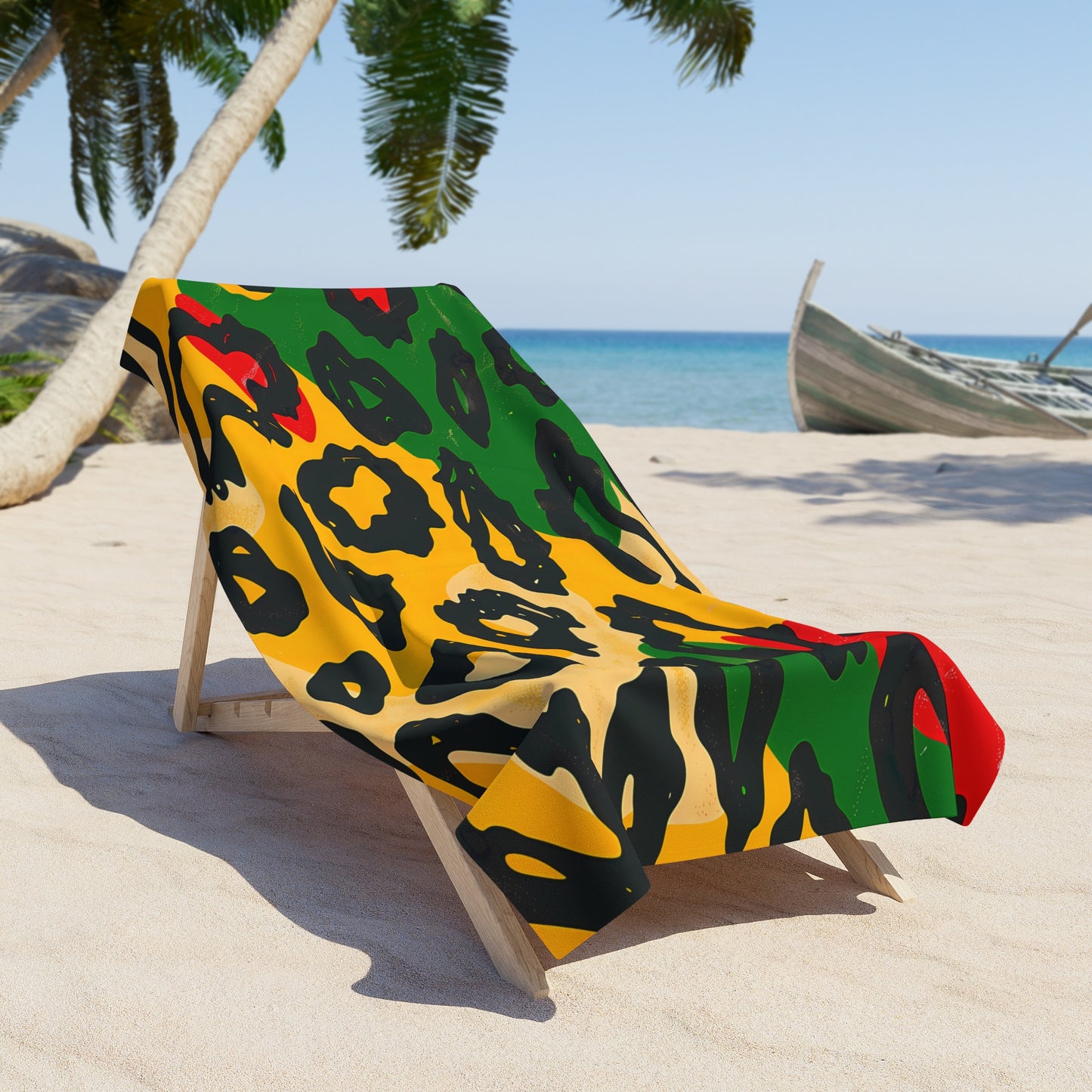 Reggae Leopard Beach Towel