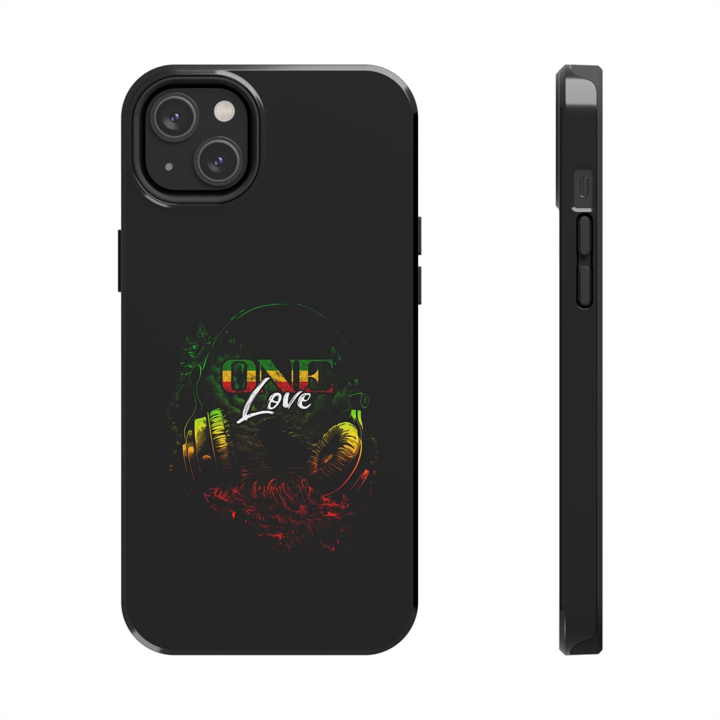 Reggae Music Headphones One Love Tough iPhone Case