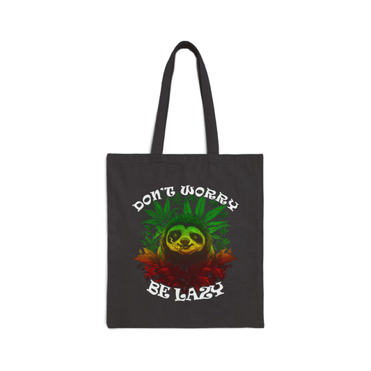 Reggae Sloth Don't Worry Be Lazy Tote Bag