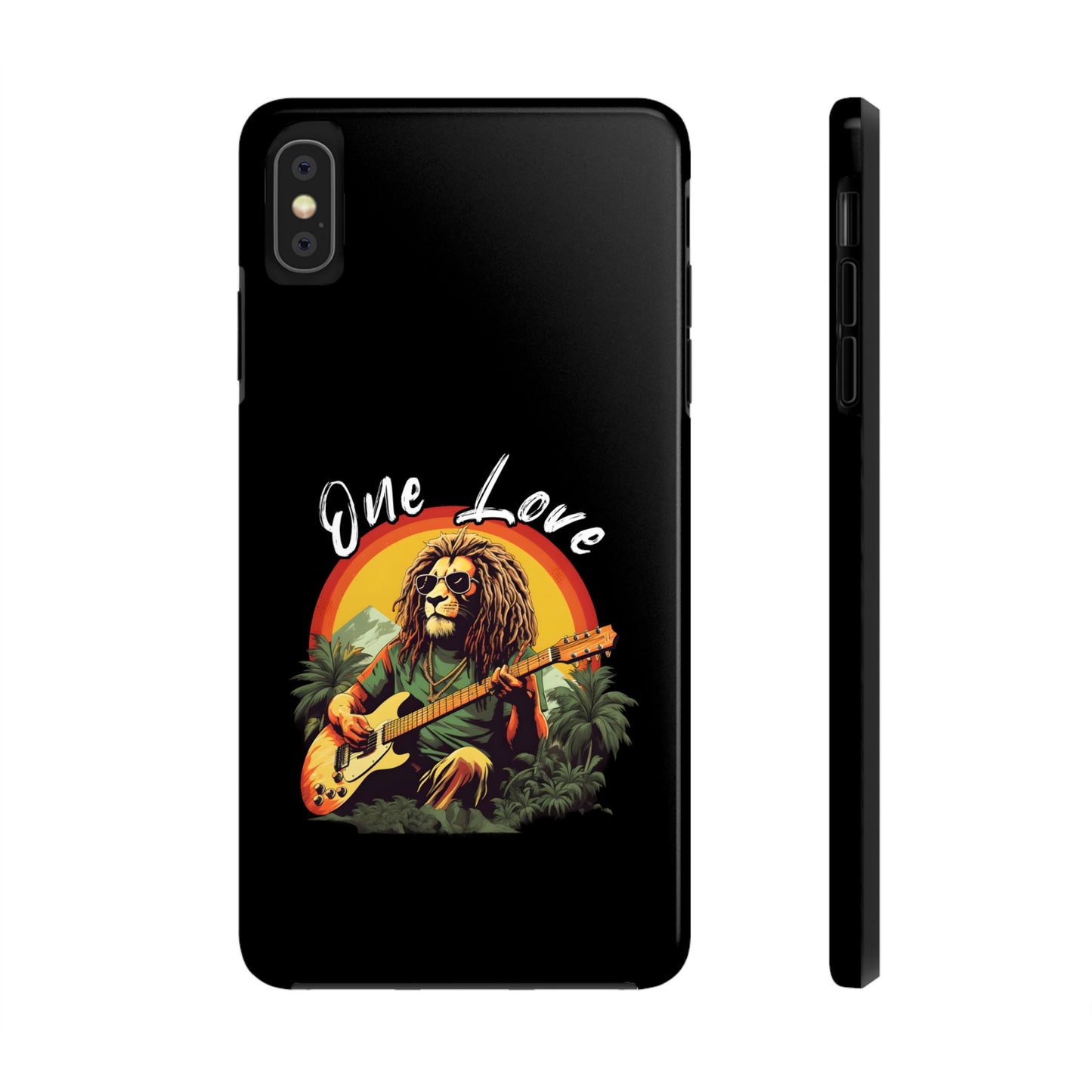 Reggae Music Lion Guitarist Tough iPhone Case