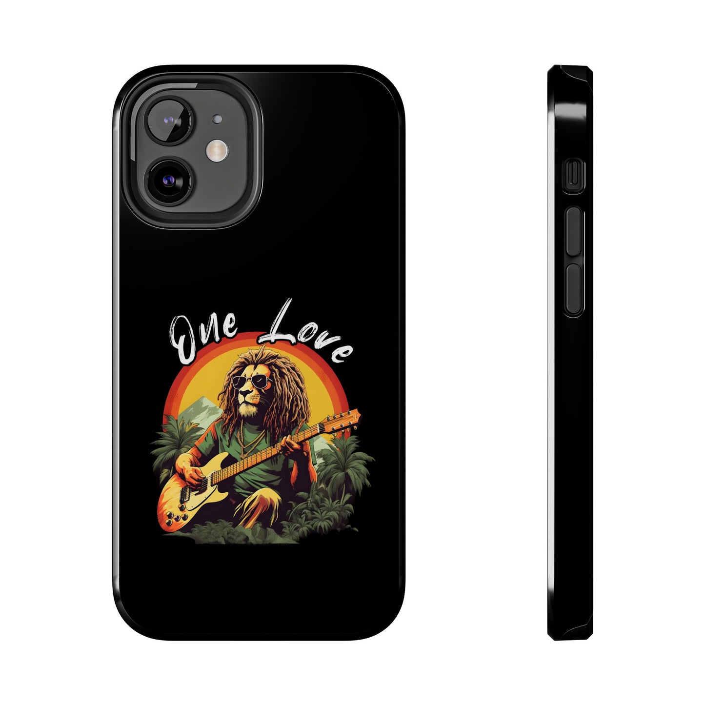 Reggae Music Lion Guitarist Tough iPhone Case