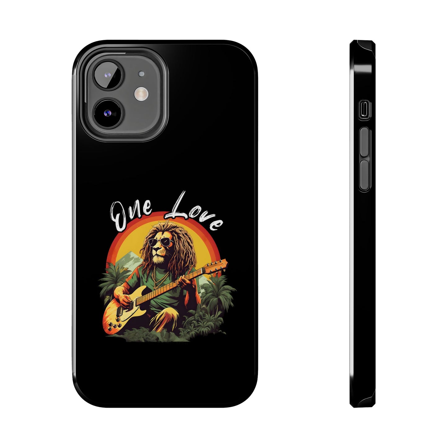 Reggae Music Lion Guitarist Tough iPhone Case