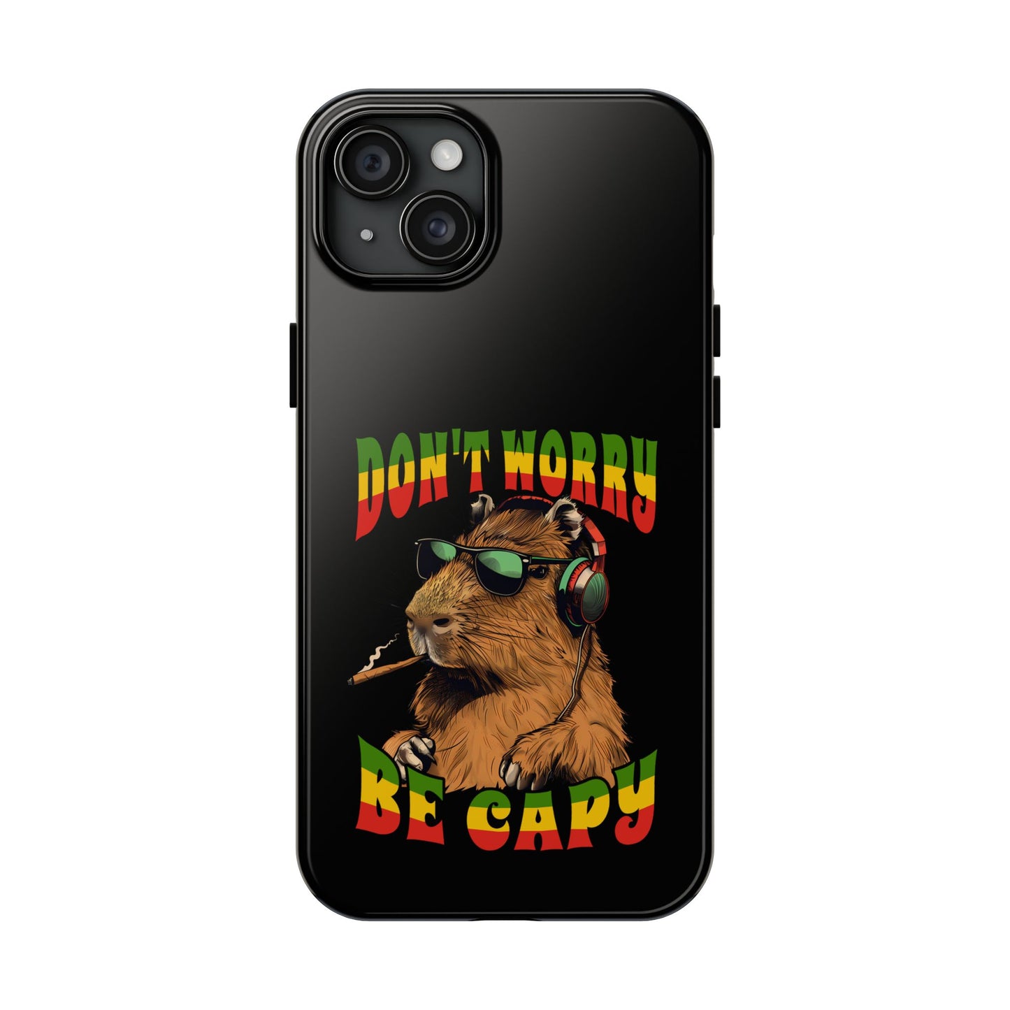 Reggae Capybara Don't Worry Be Capy Tough iPhone Case