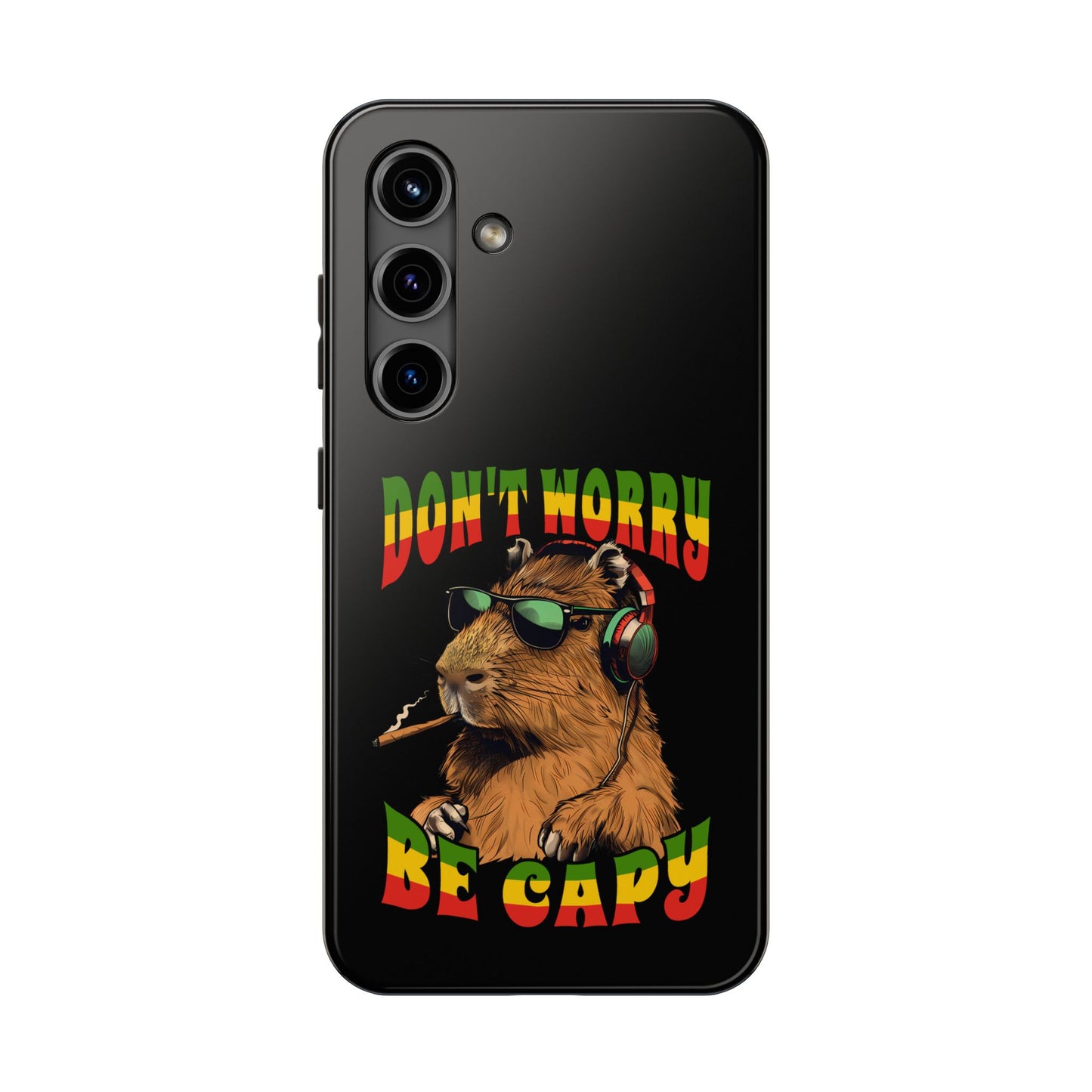 Reggae Capybara Don't Worry Be Capy Tough Samsung Galaxy Phone Case