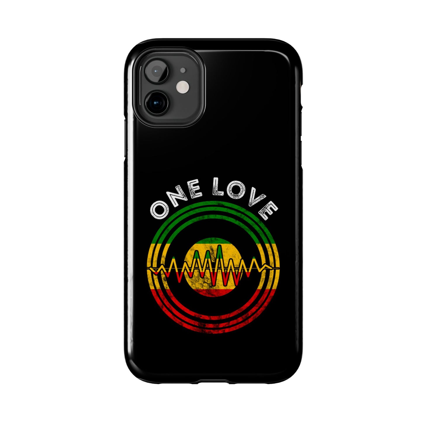 Reggae Music Vinyl Heartbeat Tough iPhone Case