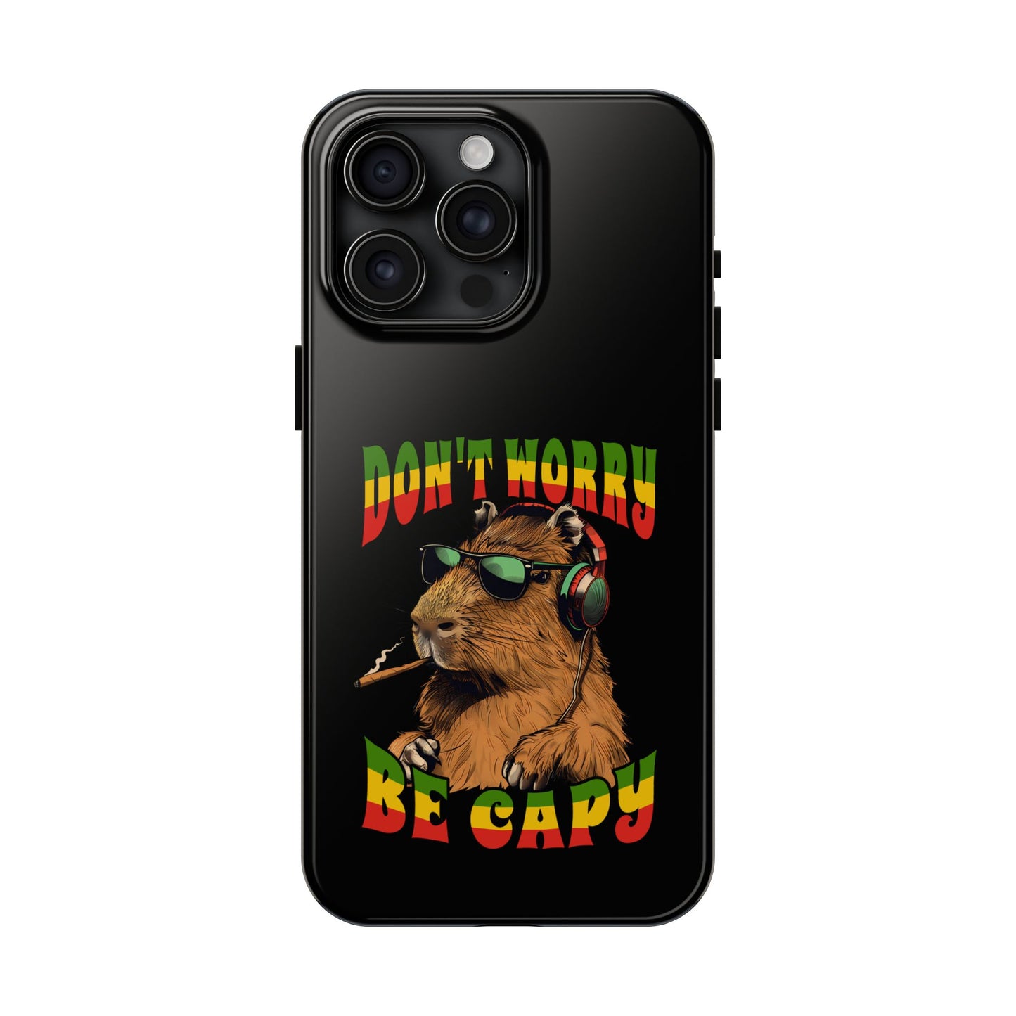 Reggae Capybara Don't Worry Be Capy Tough iPhone Case