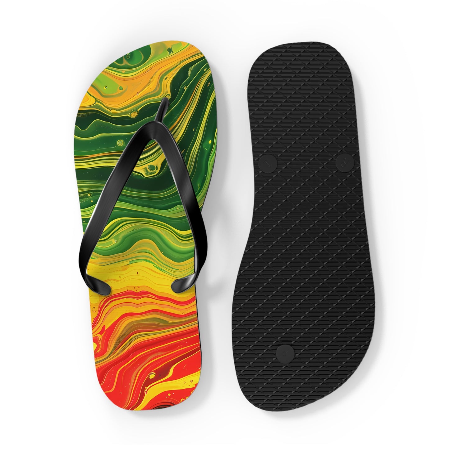 Reggae Wave Flip Flops