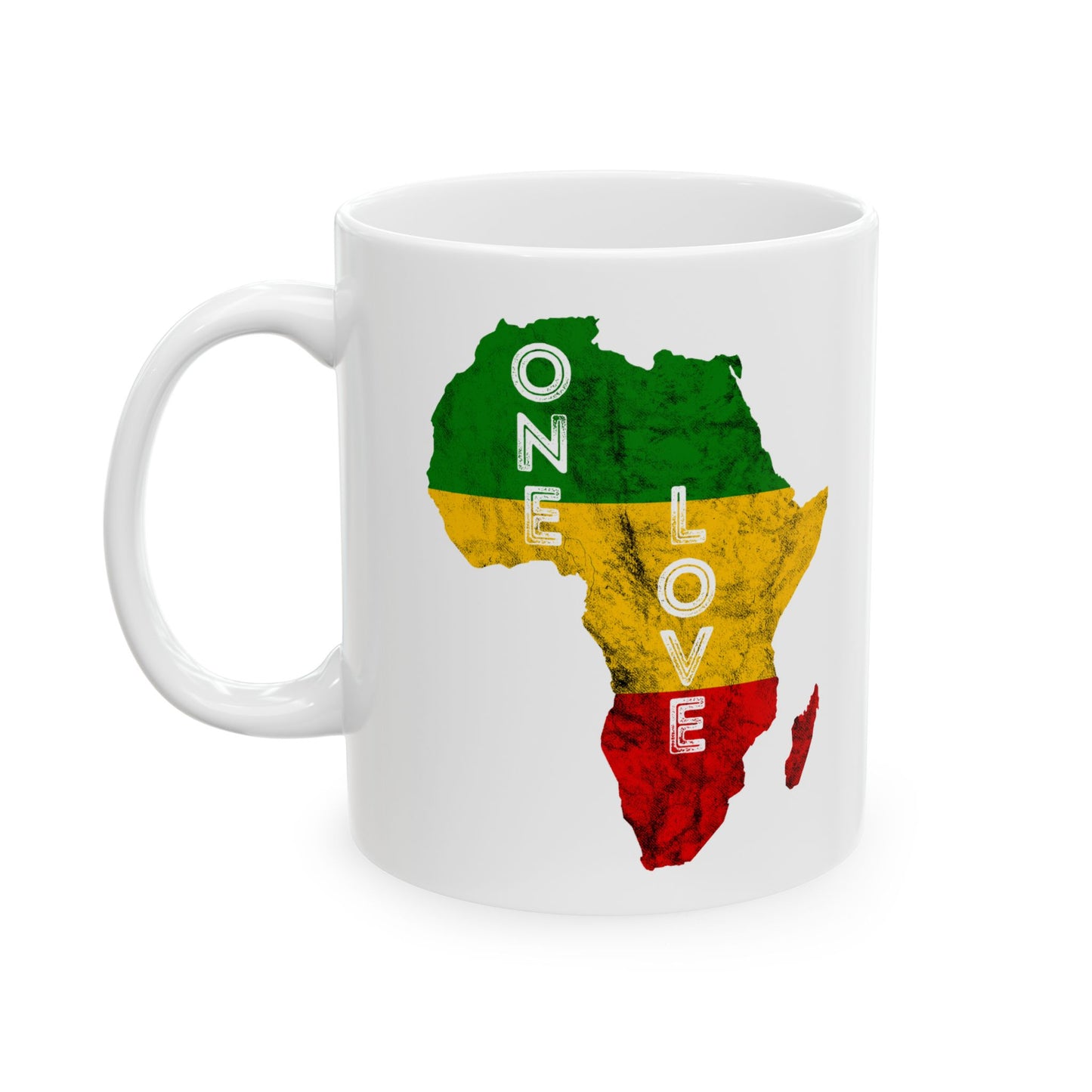 Reggae Africa Map White Mug