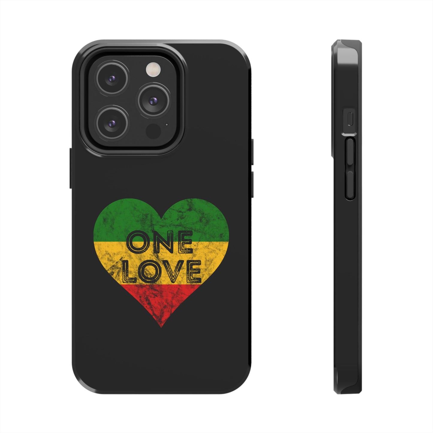 Reggae Heart One Love Tough iPhone Case