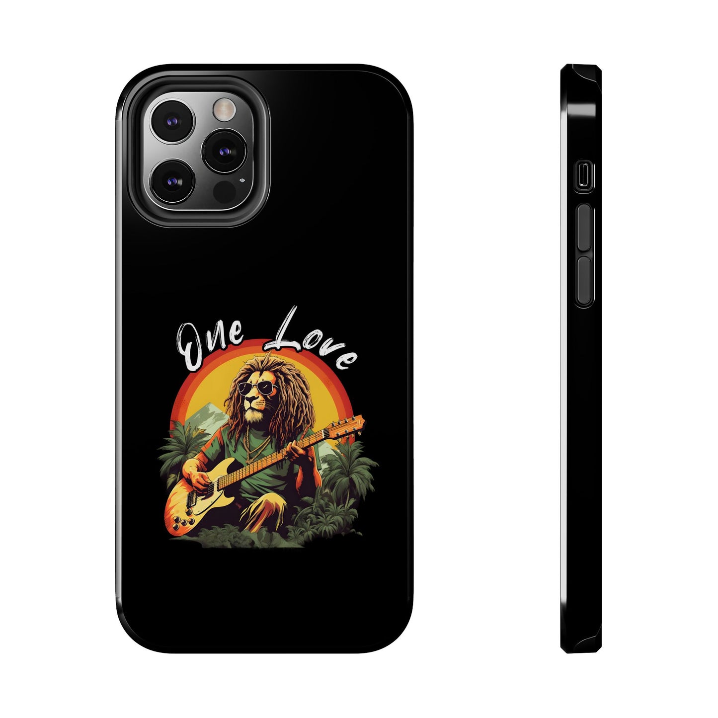 Reggae Music Lion Guitarist Tough iPhone Case