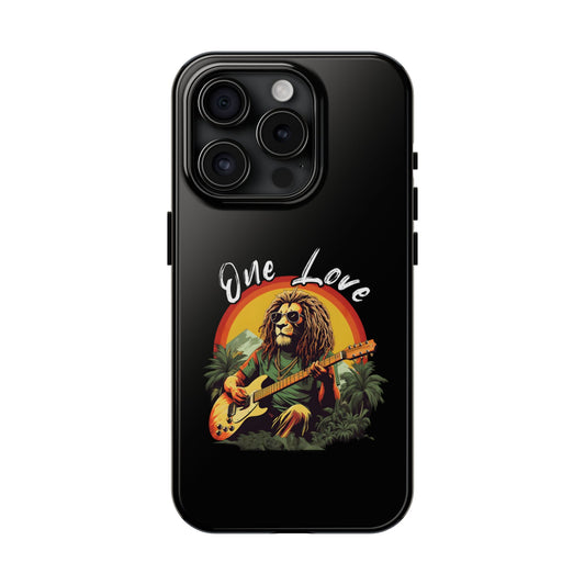 Reggae Music Lion Guitarist Tough iPhone Case