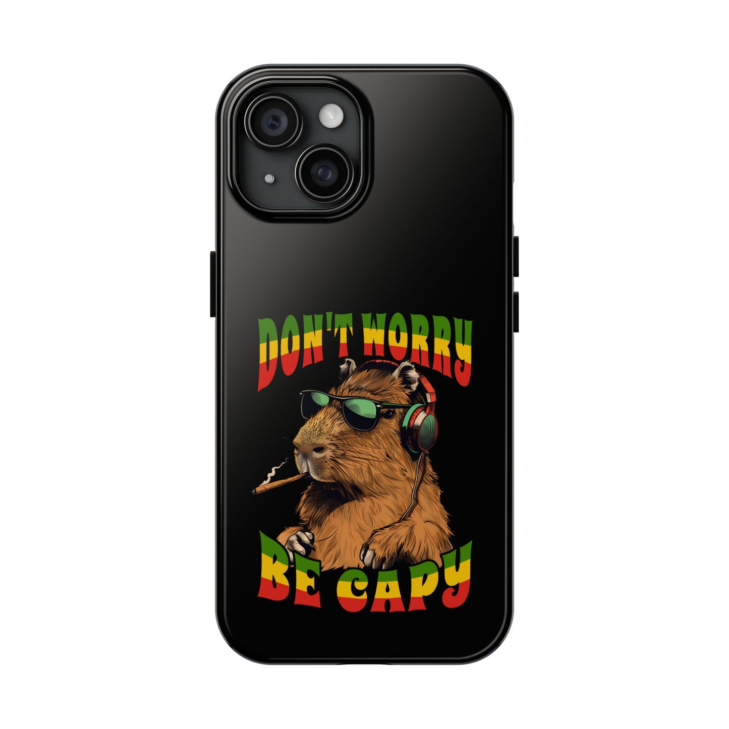 Reggae Capybara Don't Worry Be Capy Tough iPhone Case