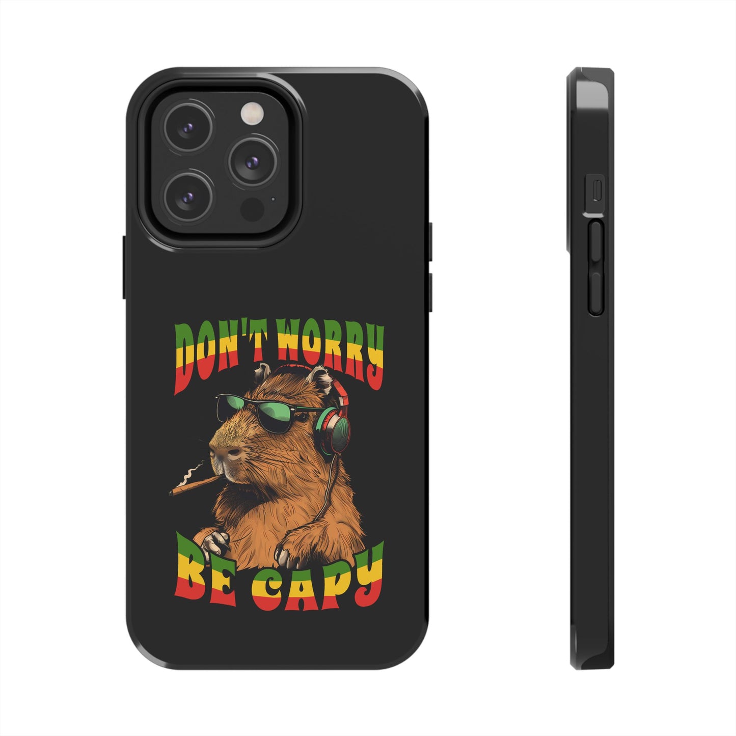 Reggae Capybara Don't Worry Be Capy Tough iPhone Case