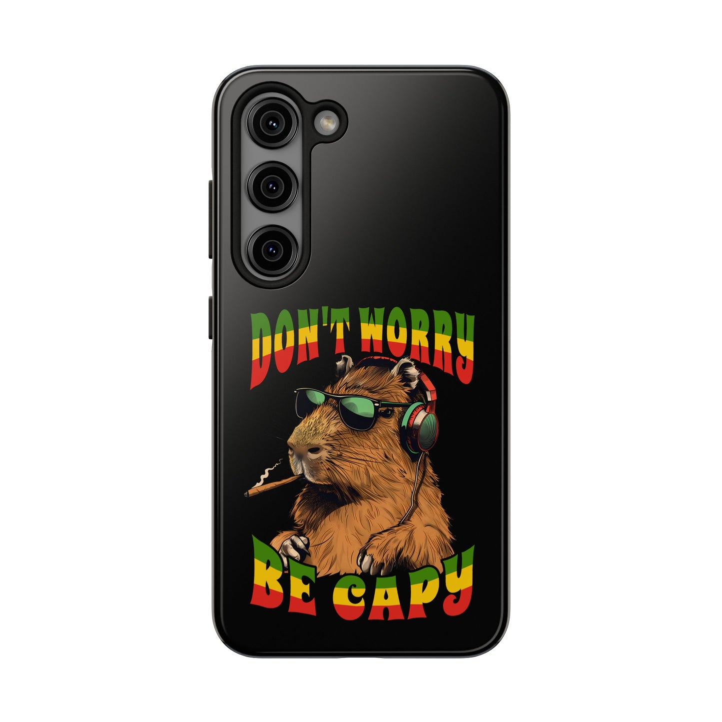 Reggae Capybara Don't Worry Be Capy Tough Samsung Galaxy Phone Case