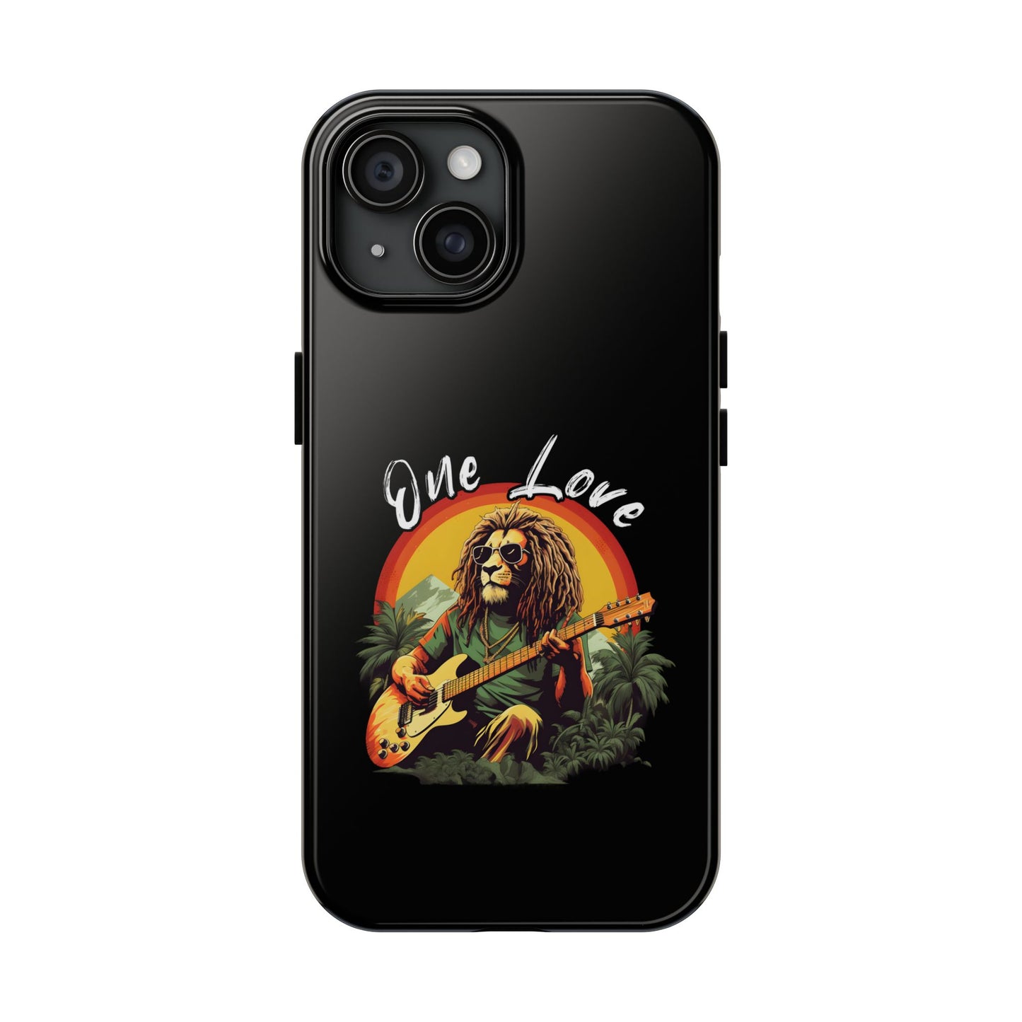 Reggae Music Lion Guitarist Tough iPhone Case