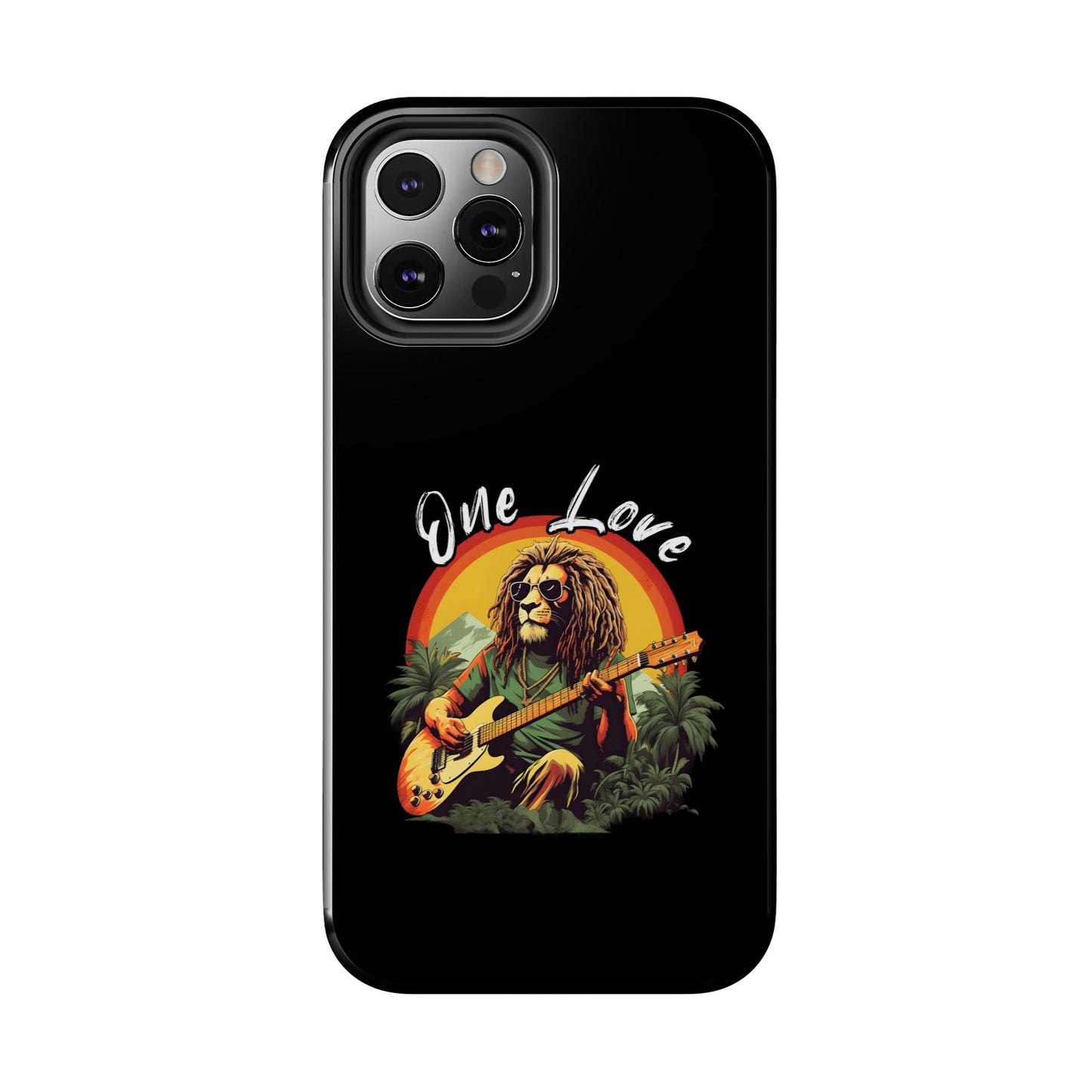 Reggae Music Lion Guitarist Tough iPhone Case