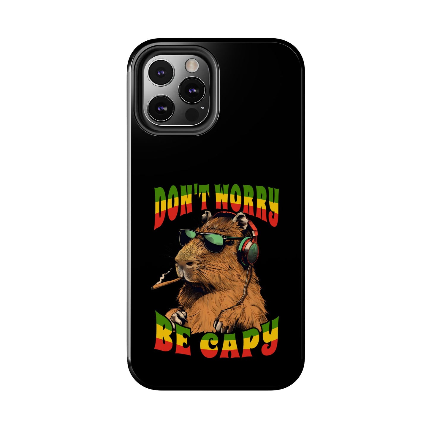 Reggae Capybara Don't Worry Be Capy Tough iPhone Case