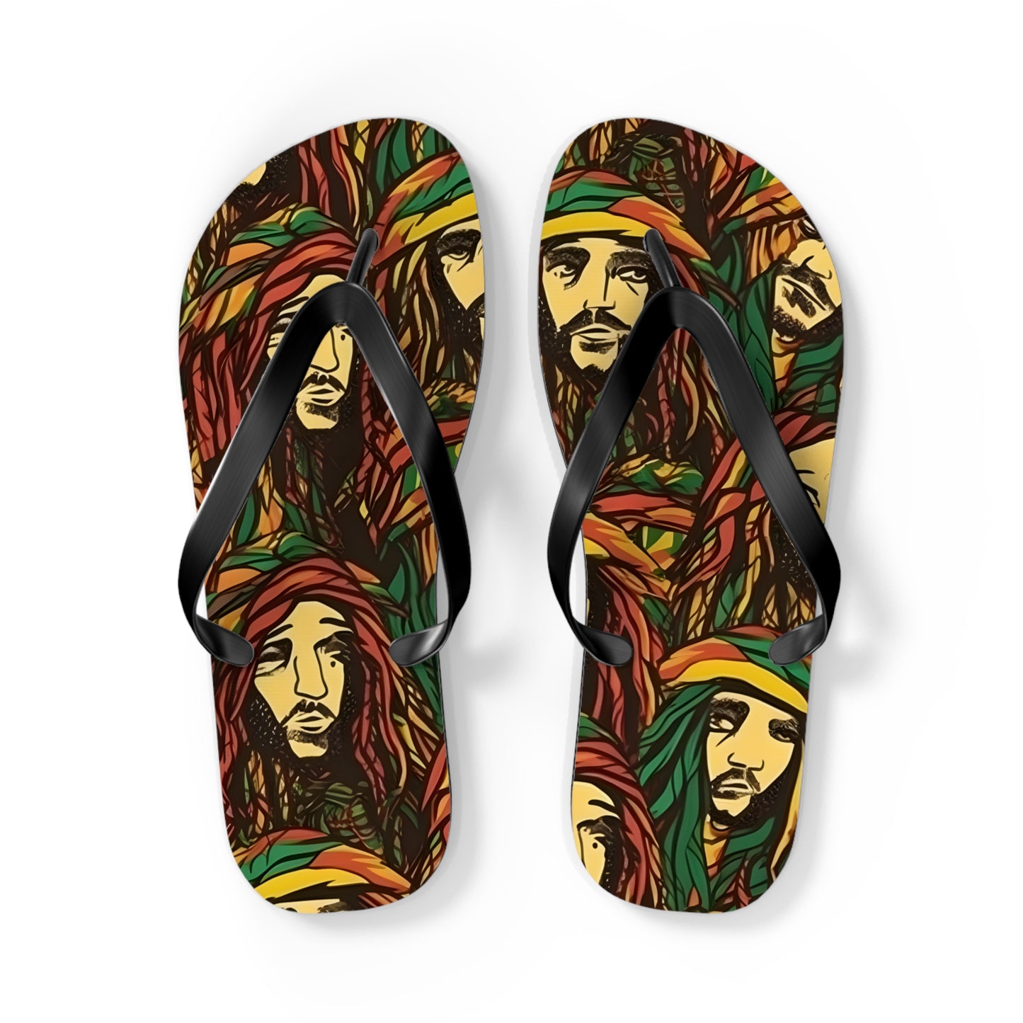 Rasta Man Flip Flops