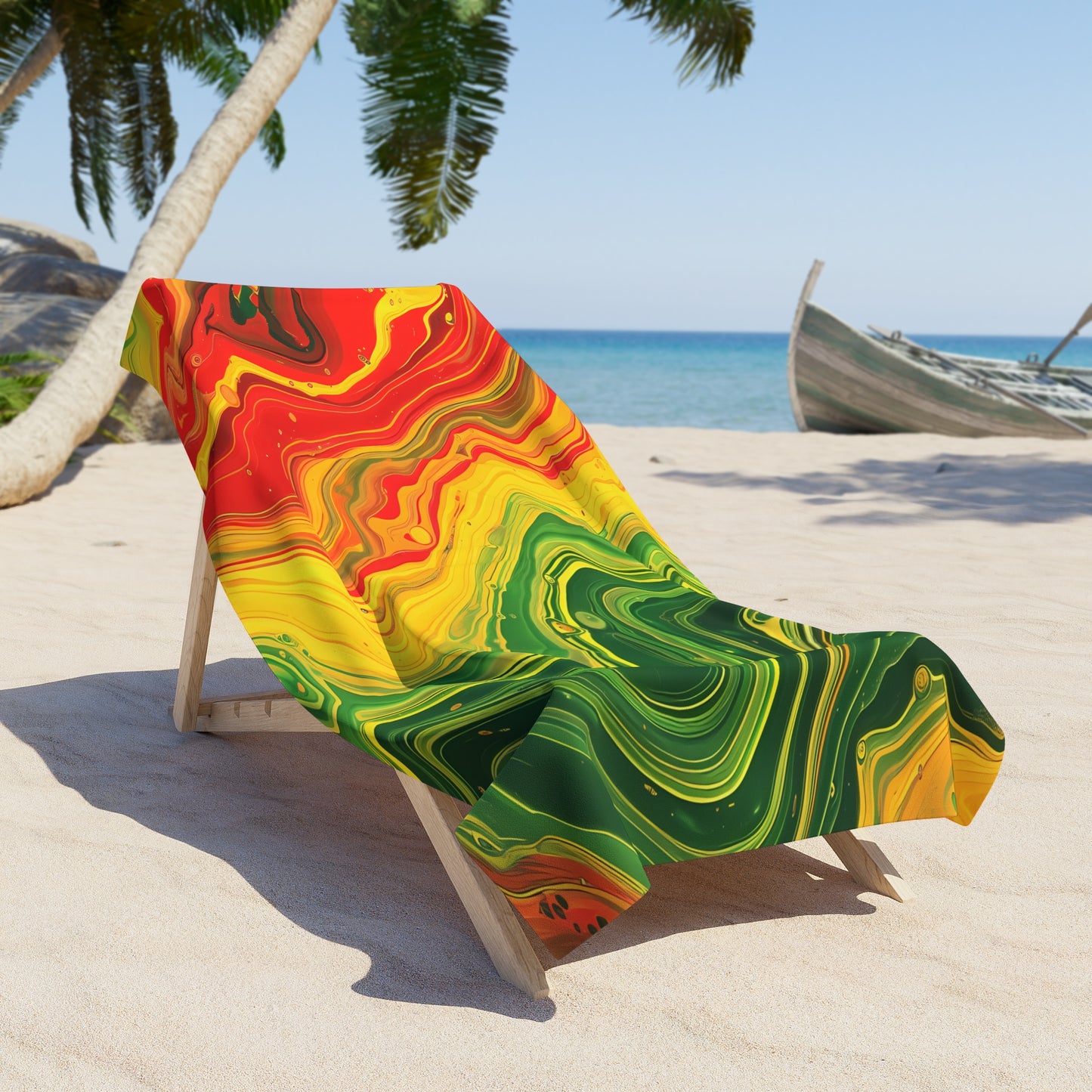 Reggae Wave Beach Towel