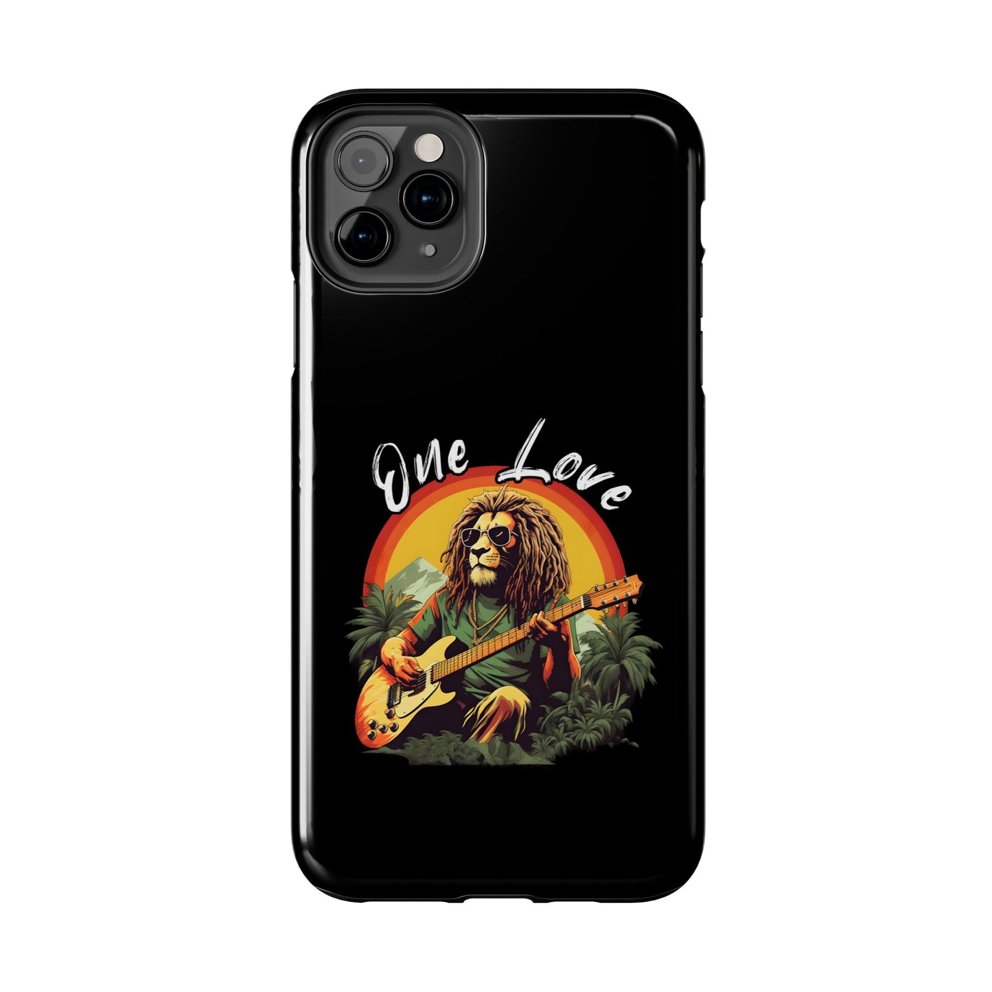 Reggae Music Lion Guitarist Tough iPhone Case