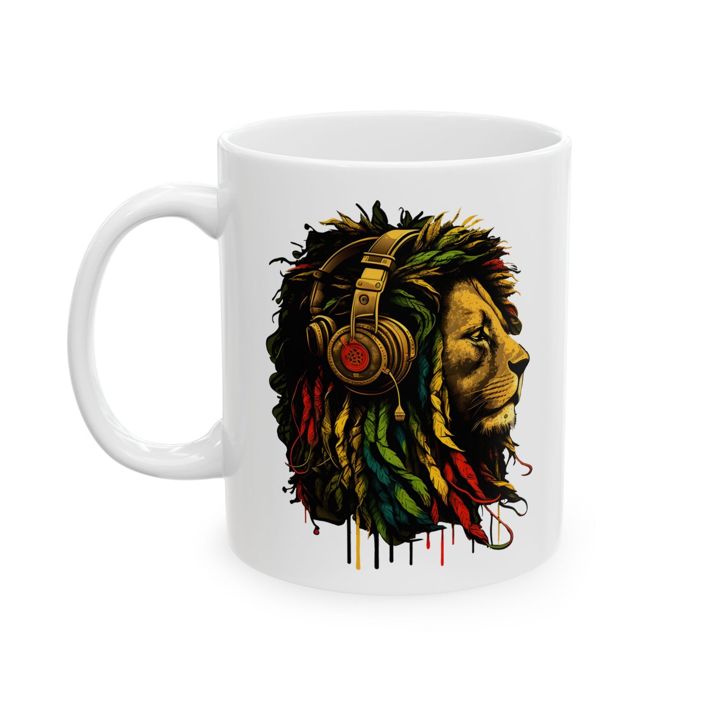 Rasta Reggae Lion White Mug