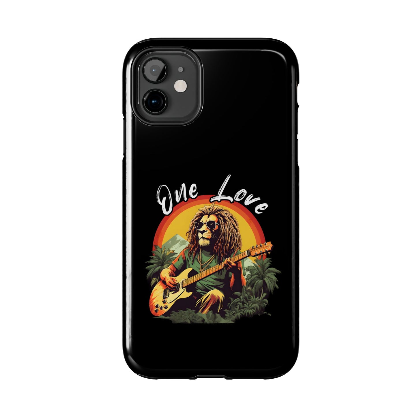 Reggae Music Lion Guitarist Tough iPhone Case