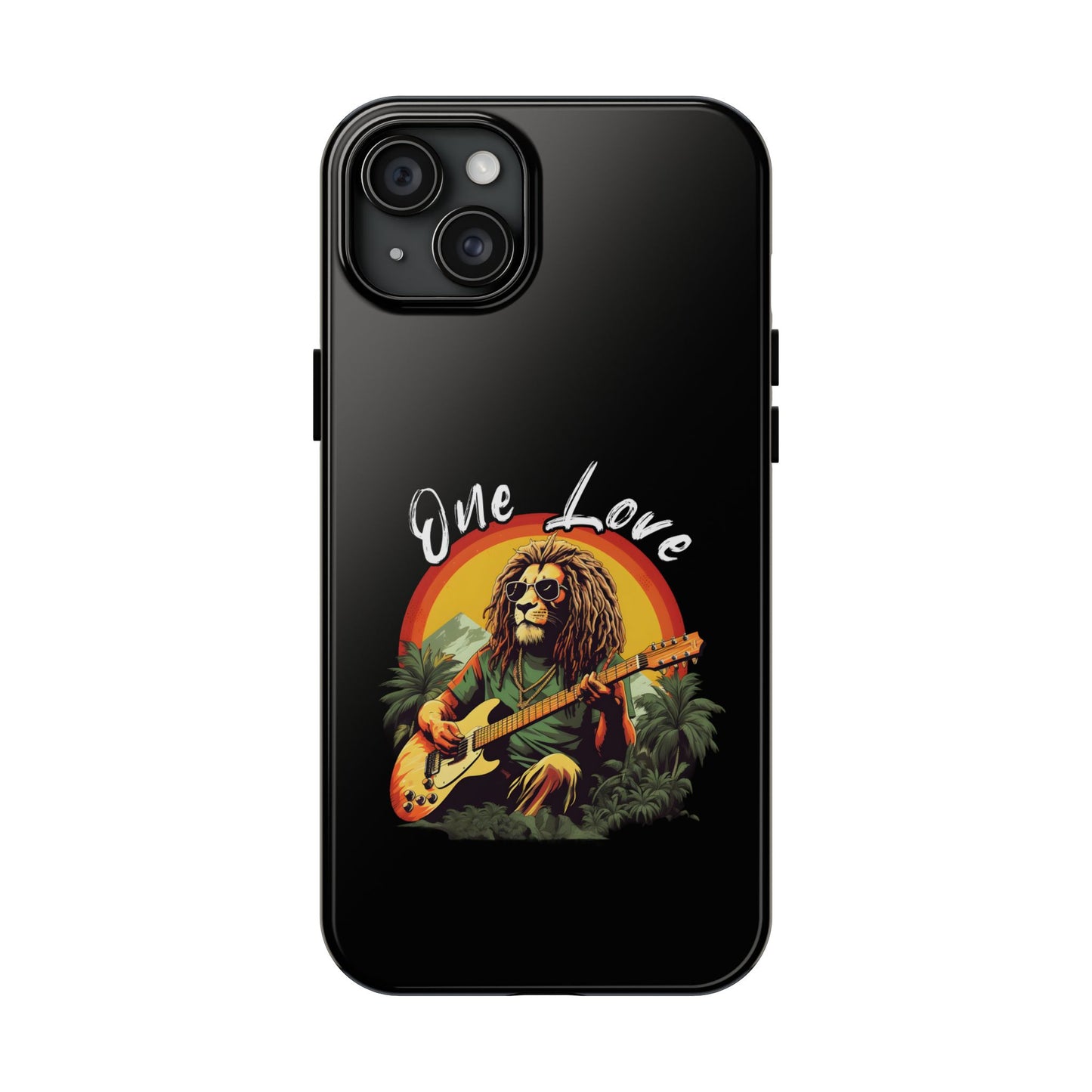 Reggae Music Lion Guitarist Tough iPhone Case