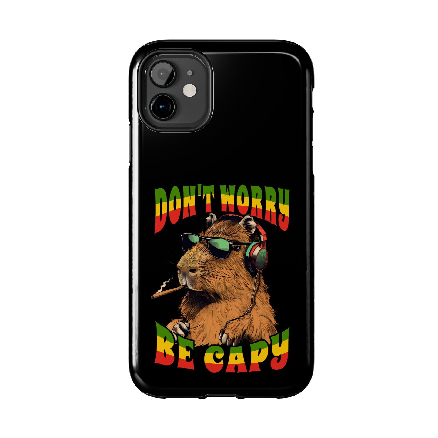 Reggae Capybara Don't Worry Be Capy Tough iPhone Case