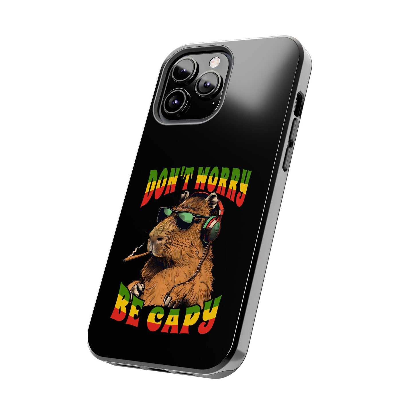 Reggae Capybara Don't Worry Be Capy Tough iPhone Case