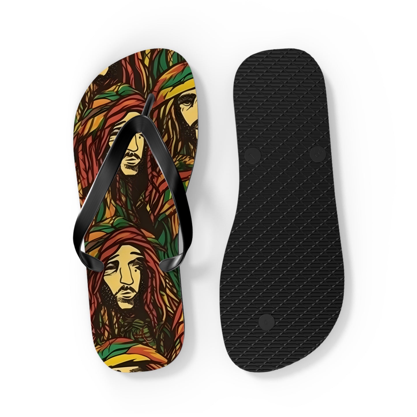 Rasta Man Flip Flops