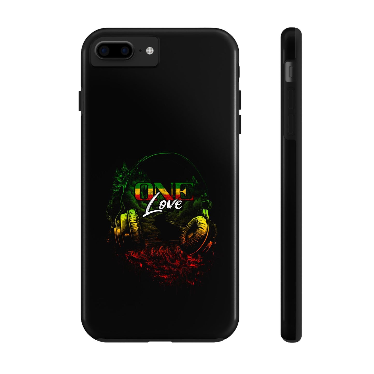 Reggae Music Headphones One Love Tough iPhone Case