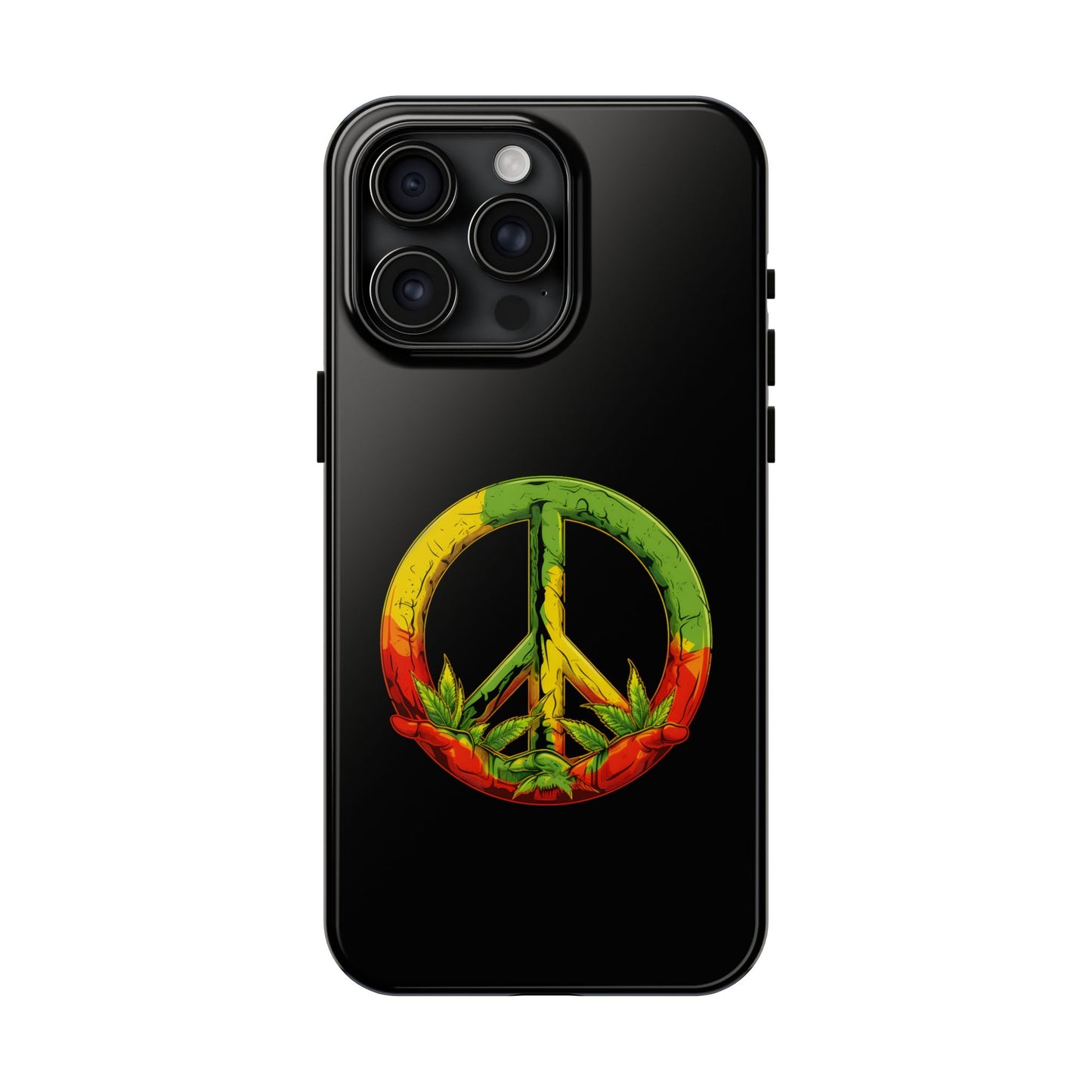 Reggae Peace Sign Tough iPhone Case