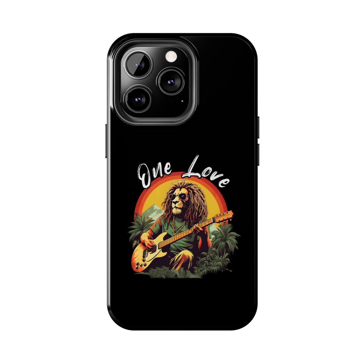 Reggae Music Lion Guitarist Tough iPhone Case