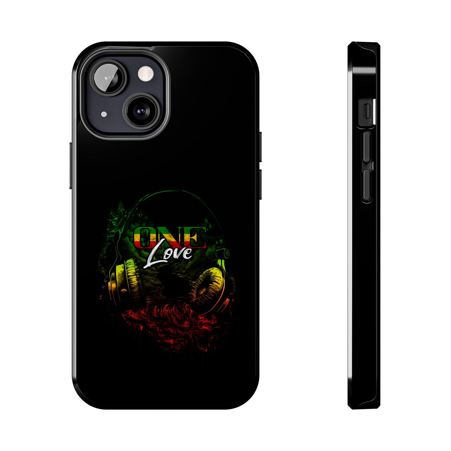 Reggae Music Headphones One Love Tough iPhone Case